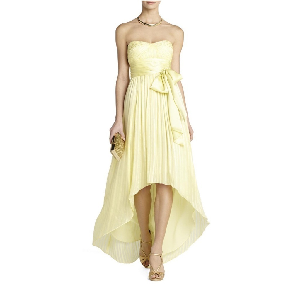 Princess 💯 Silk Buttery Yellow Floaty BCBG "Alicia" Fairy Dress